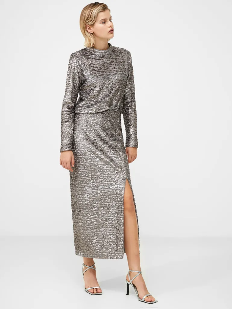 Adalynn Sequin Midi Skirt<FRENCH CONNECTION Store