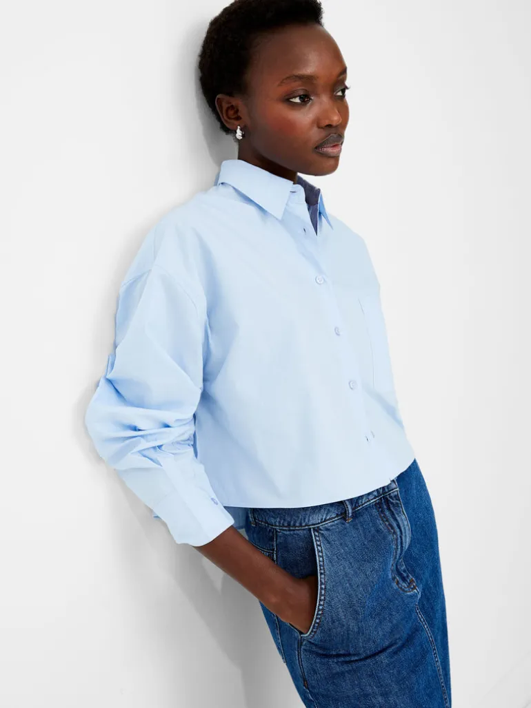 Alissa Cotton Cropped Shirt<FRENCH CONNECTION Cheap
