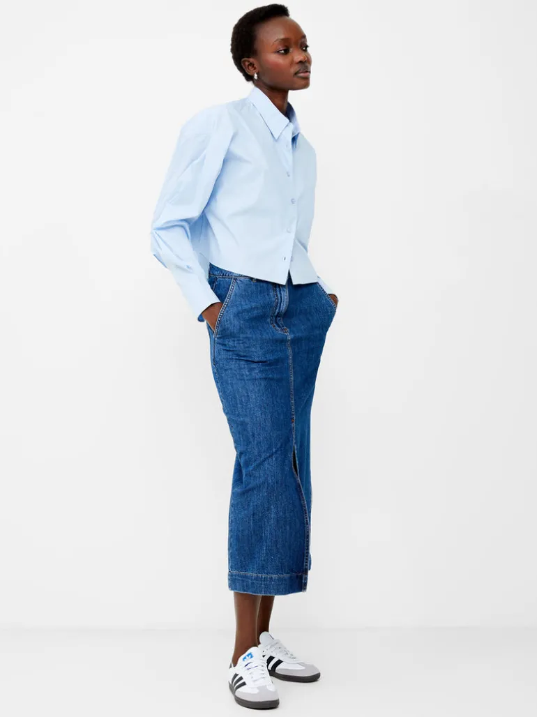 Alissa Cotton Cropped Shirt<FRENCH CONNECTION Cheap
