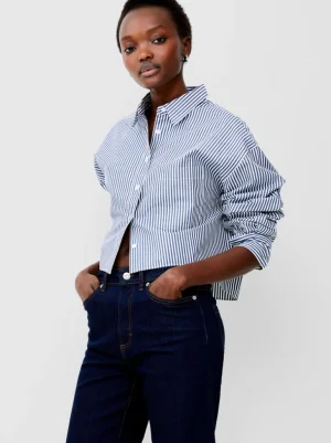 Alissa Stripe Cropped Shirt<FRENCH CONNECTION Store
