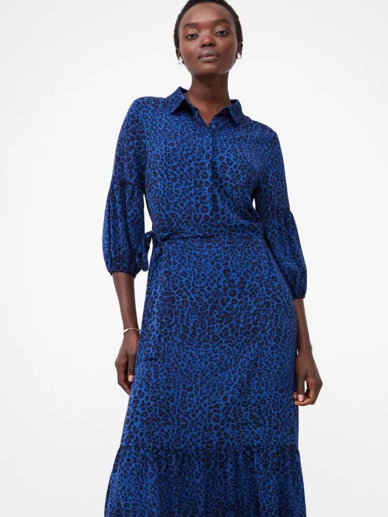 Animal Belted Midi Shirt Dress<FRENCH CONNECTION Flash Sale