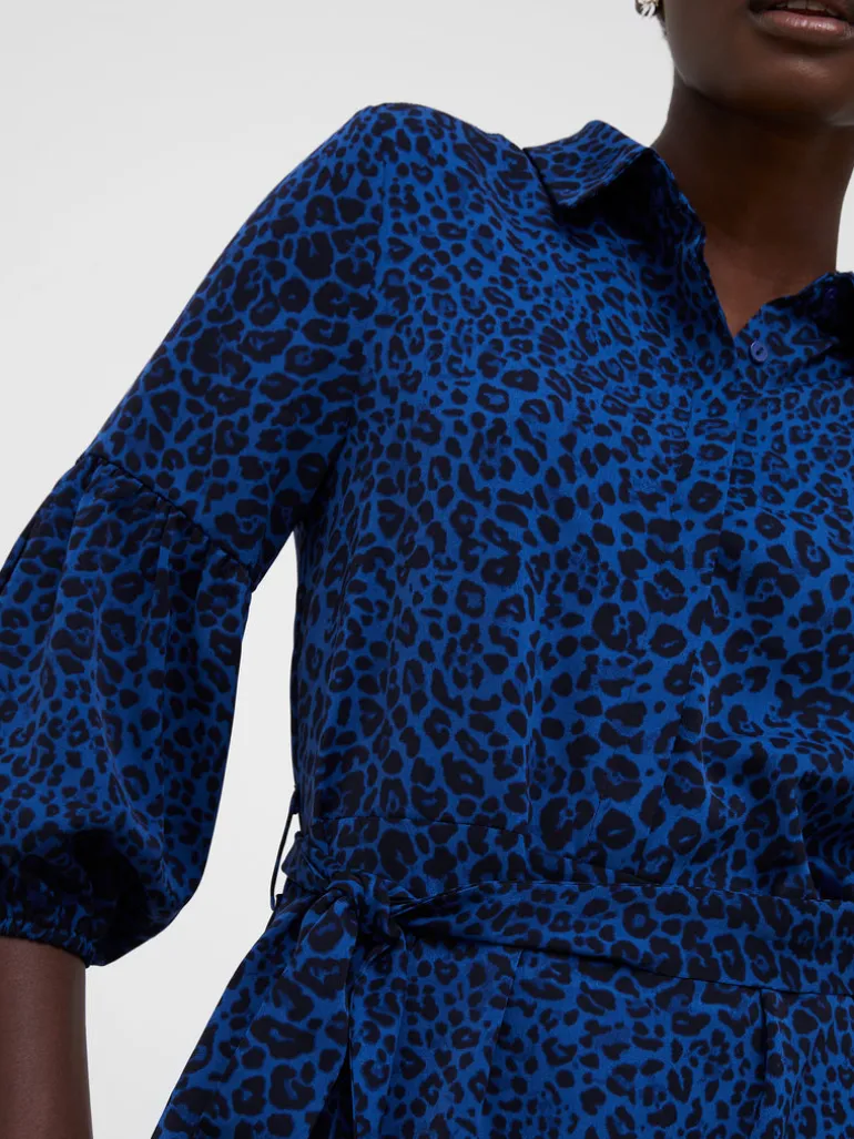 Animal Belted Midi Shirt Dress<FRENCH CONNECTION Flash Sale