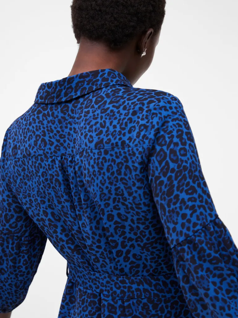 Animal Belted Midi Shirt Dress<FRENCH CONNECTION Flash Sale