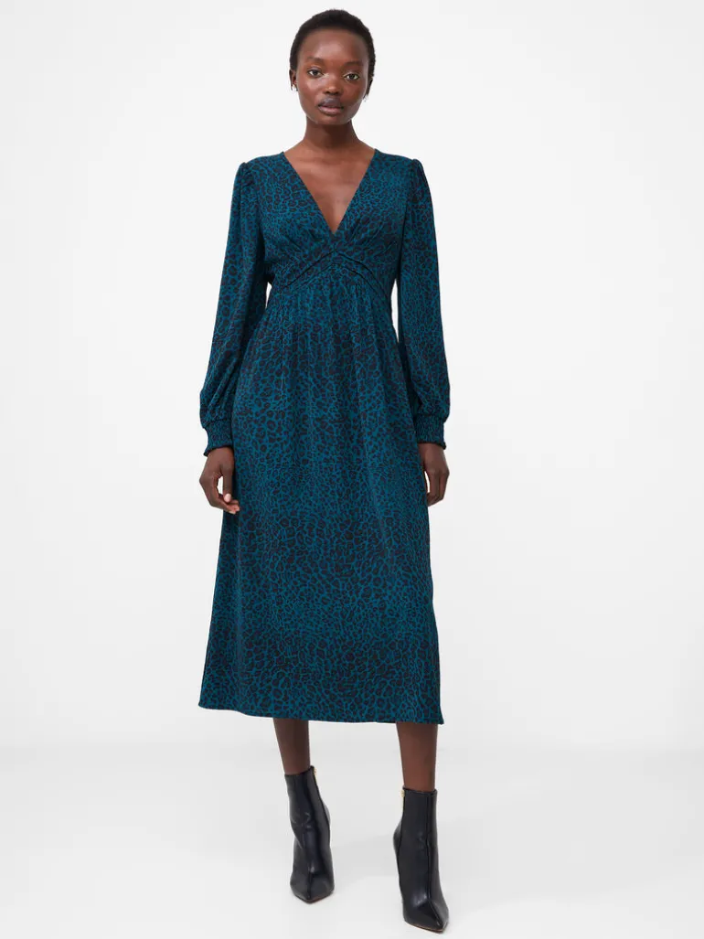 Animal Empire Waist Midi Dress<FRENCH CONNECTION Best