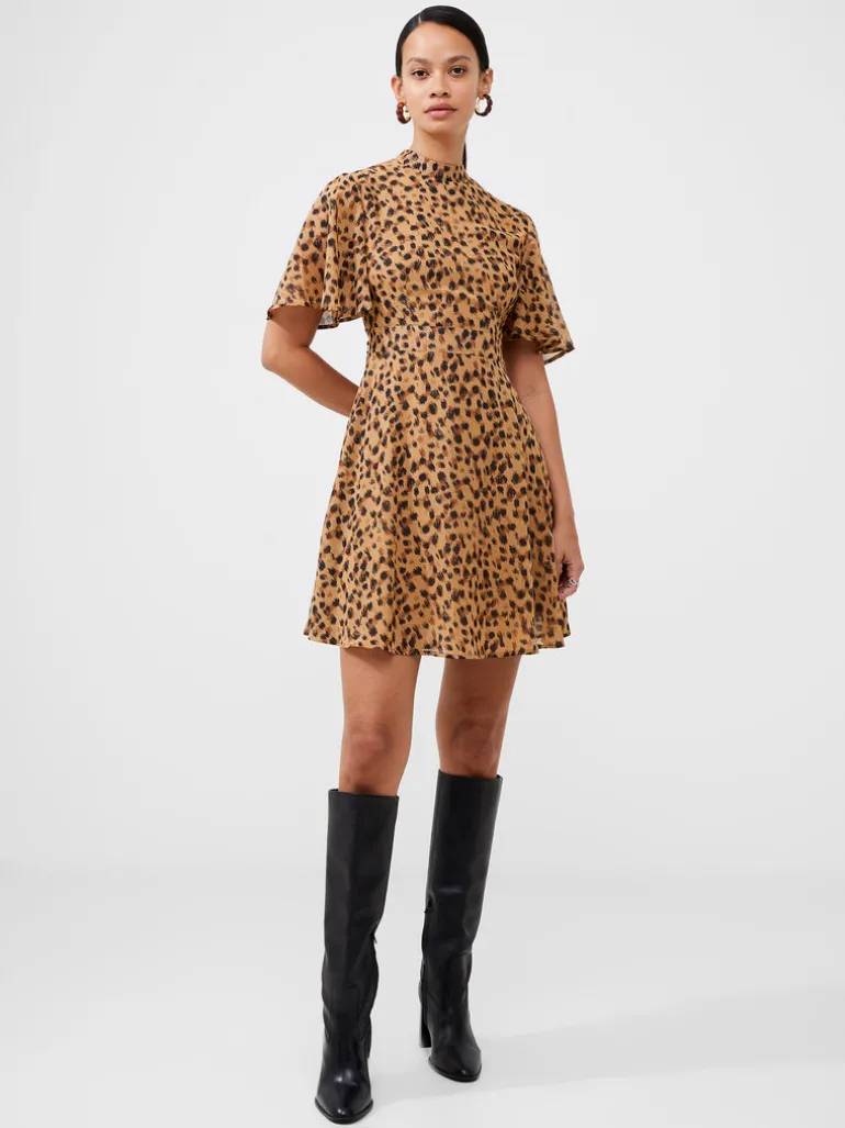 Animal Georgette Mini Dress<FRENCH CONNECTION Best Sale