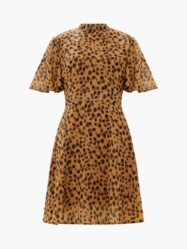 Animal Georgette Mini Dress<FRENCH CONNECTION Best Sale