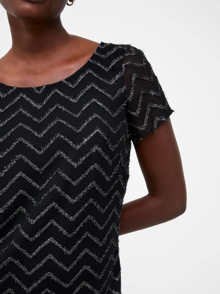Ashton Lurex Chevron Mini Dress<FRENCH CONNECTION Fashion