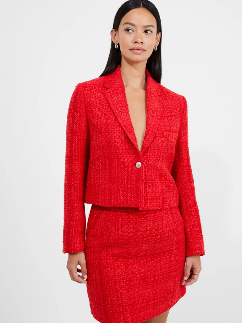 Azzurra Tweed Cropped Blazer<FRENCH CONNECTION Shop