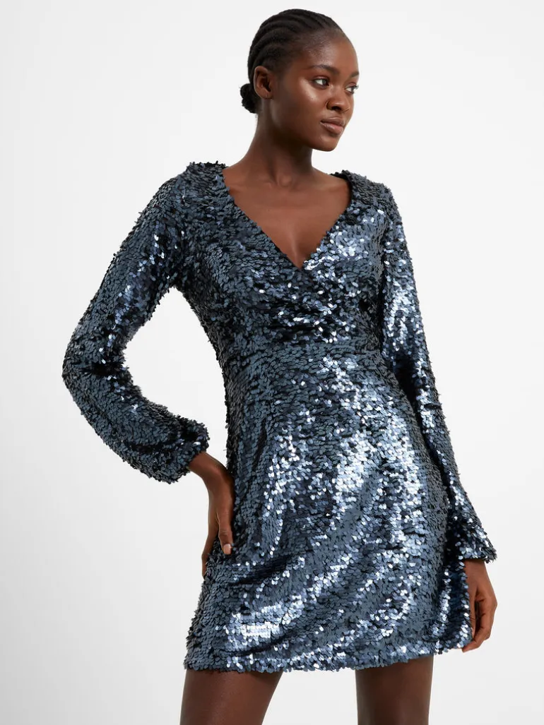 Bisma Sequin Wrap Mini Dress<FRENCH CONNECTION Sale