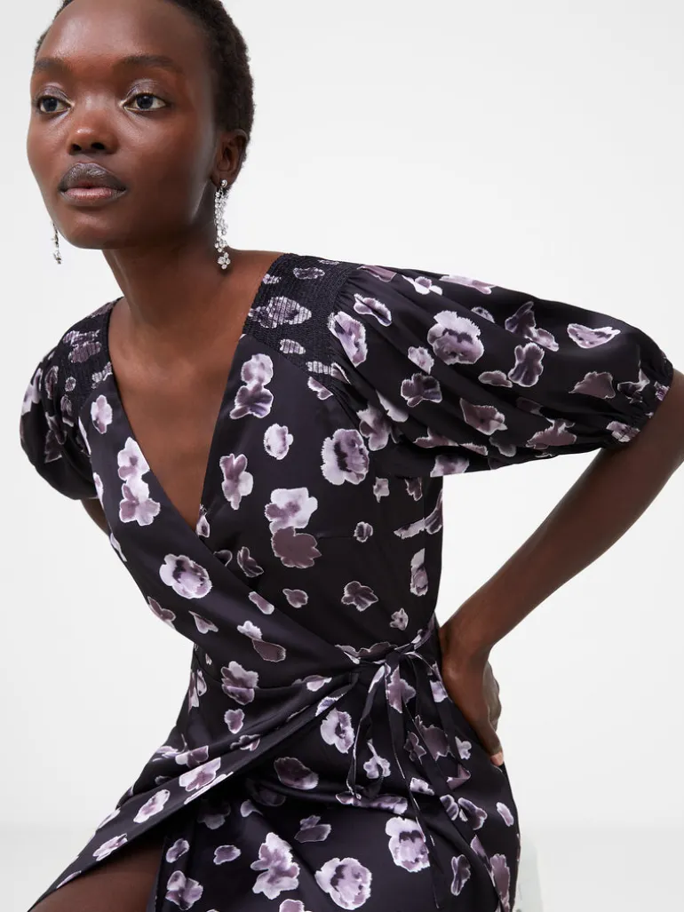 Bronwyn Aleeya Satin Midi Dress<FRENCH CONNECTION Outlet