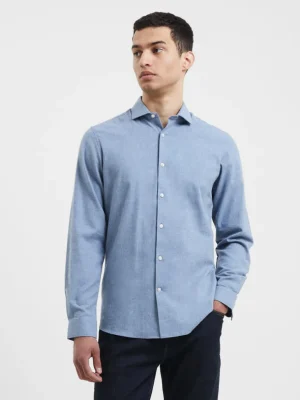 Brushed Melange Long Sleeve Shirt<FRENCH CONNECTION Store