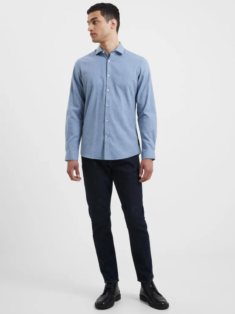Brushed Melange Long Sleeve Shirt<FRENCH CONNECTION Store