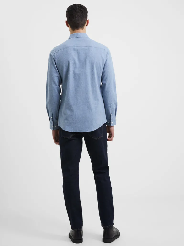 Brushed Melange Long Sleeve Shirt<FRENCH CONNECTION Store