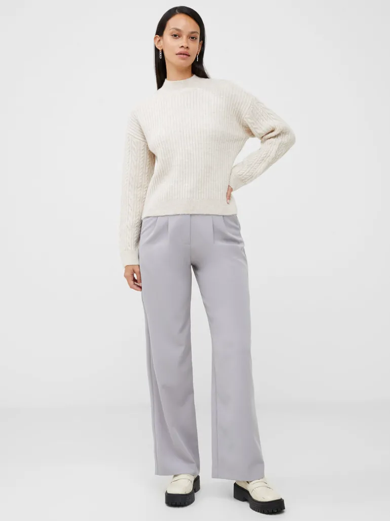 Cable Knit Arm High Neck Jumper<FRENCH CONNECTION Store