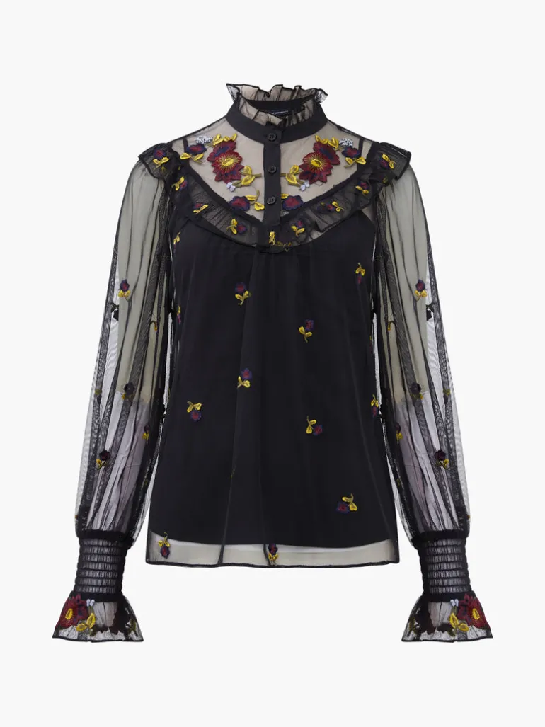 Camielle Embroidered Shirt<FRENCH CONNECTION Store