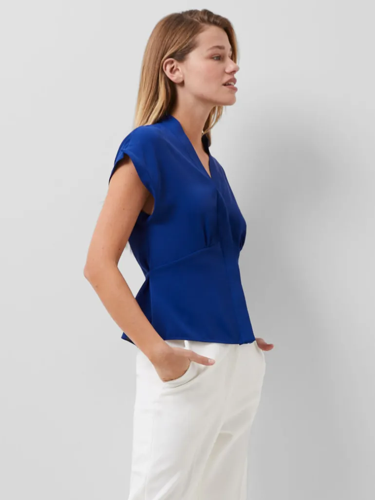 Carmen Recycled Crepe Blouse<FRENCH CONNECTION Clearance