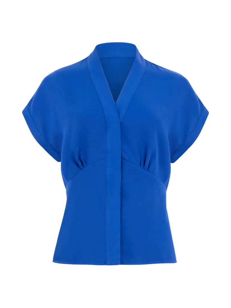 Carmen Recycled Crepe Blouse<FRENCH CONNECTION Clearance