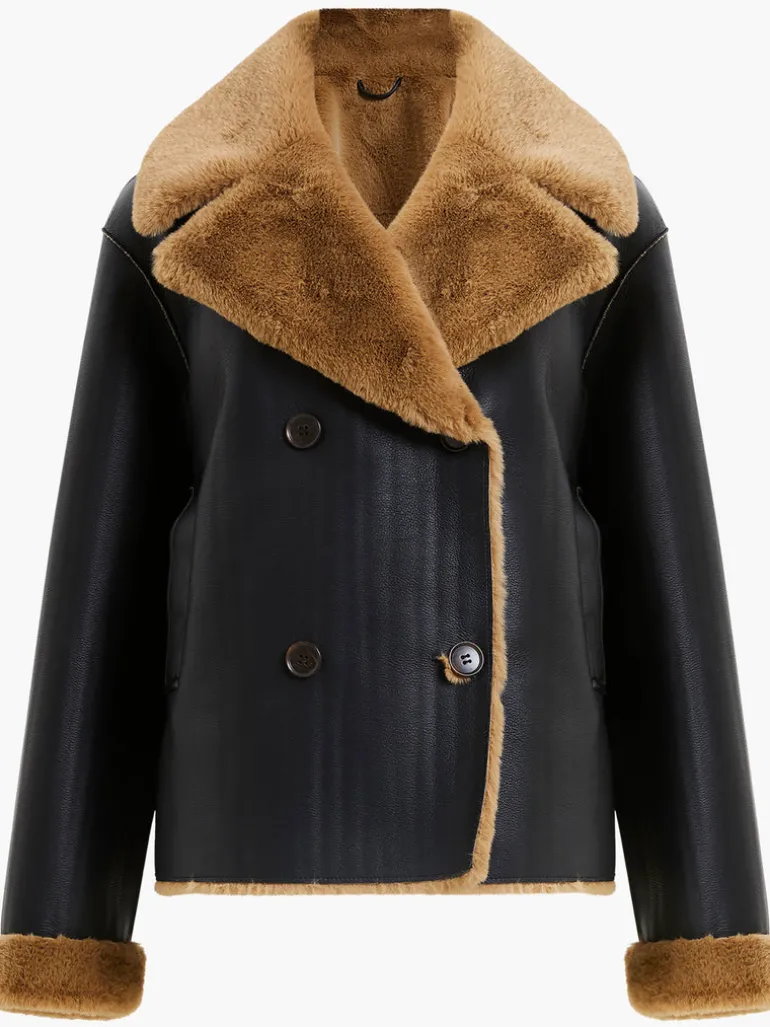 Cerys PU Faux Fur Jacket<FRENCH CONNECTION Sale