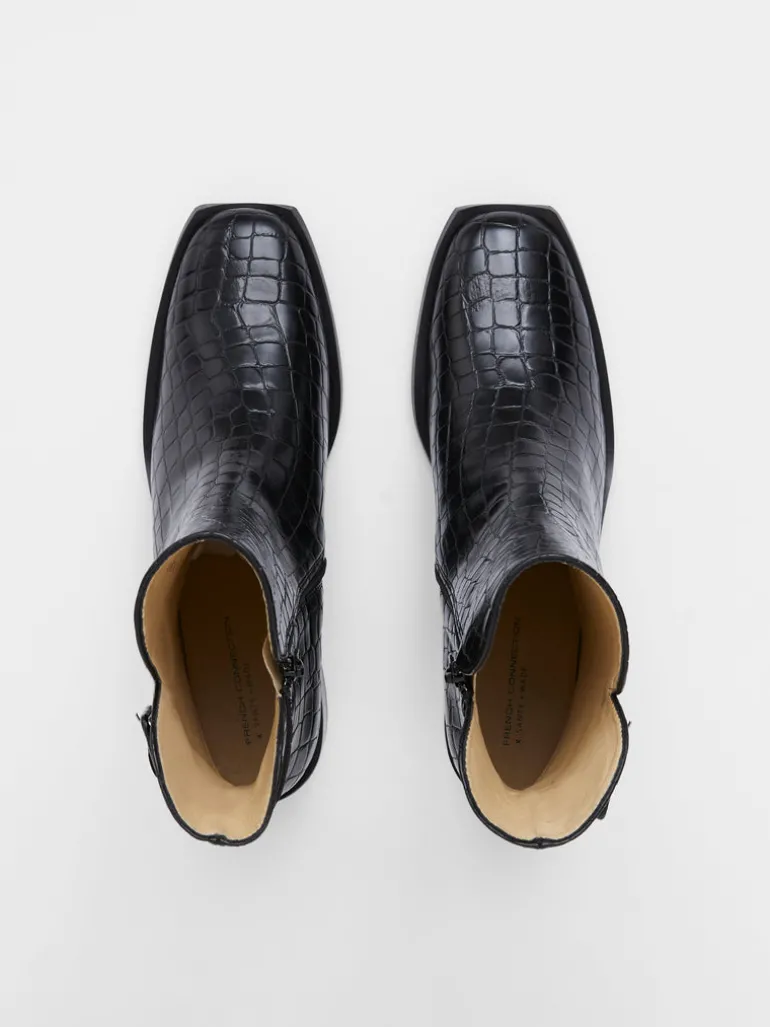 Connic Croc Ankle Boots<FRENCH CONNECTION Discount