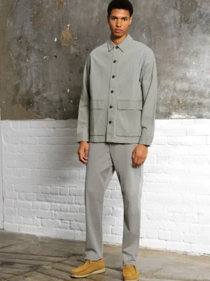 Cotton Herringbone Chore Overshirt<FRENCH CONNECTION Hot