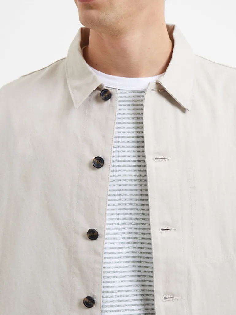 Cotton Herringbone Chore Overshirt<FRENCH CONNECTION Clearance