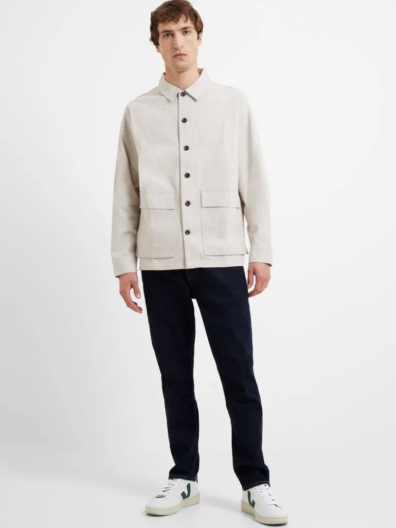 Cotton Herringbone Chore Overshirt<FRENCH CONNECTION Clearance
