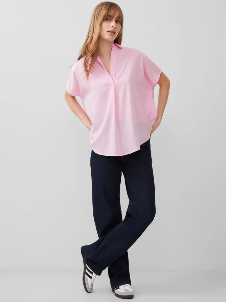 Crepe Light Cap Sleeve Popover Shirt<FRENCH CONNECTION Store