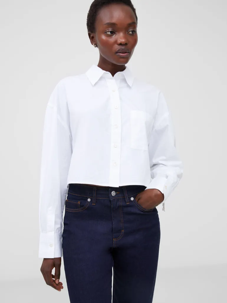 Crystal Alissa Cropped Cotton Shirt<FRENCH CONNECTION Best