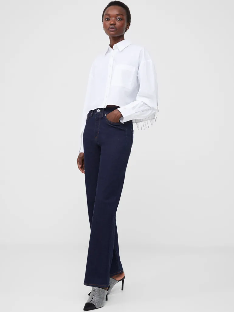 Crystal Alissa Cropped Cotton Shirt<FRENCH CONNECTION Best
