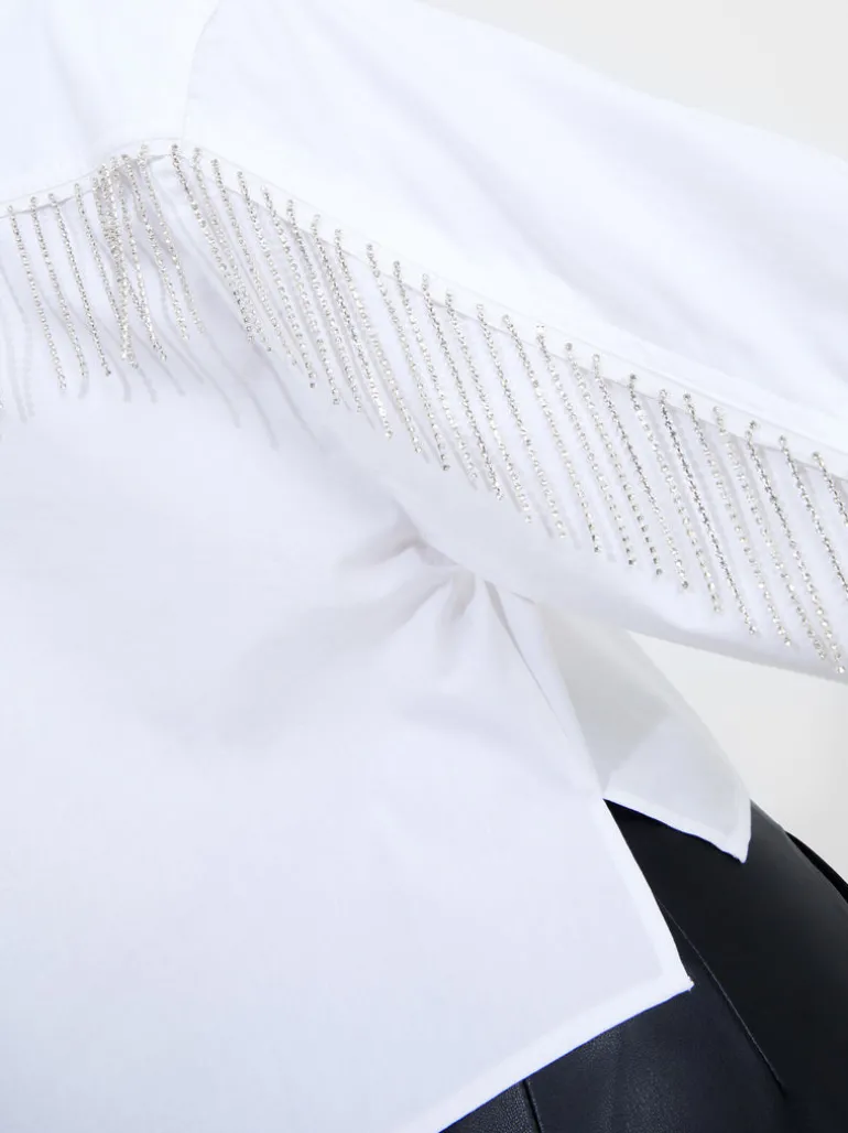 Crystal Alissa Cropped Cotton Shirt<FRENCH CONNECTION Best