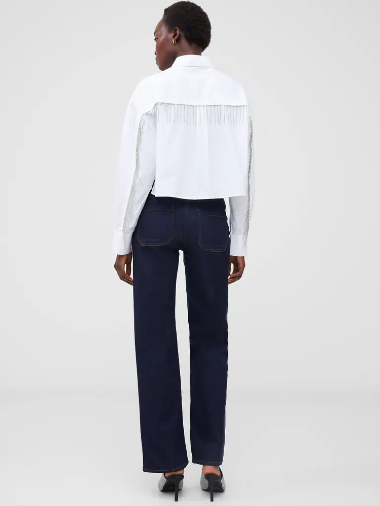 Crystal Alissa Cropped Cotton Shirt<FRENCH CONNECTION Best