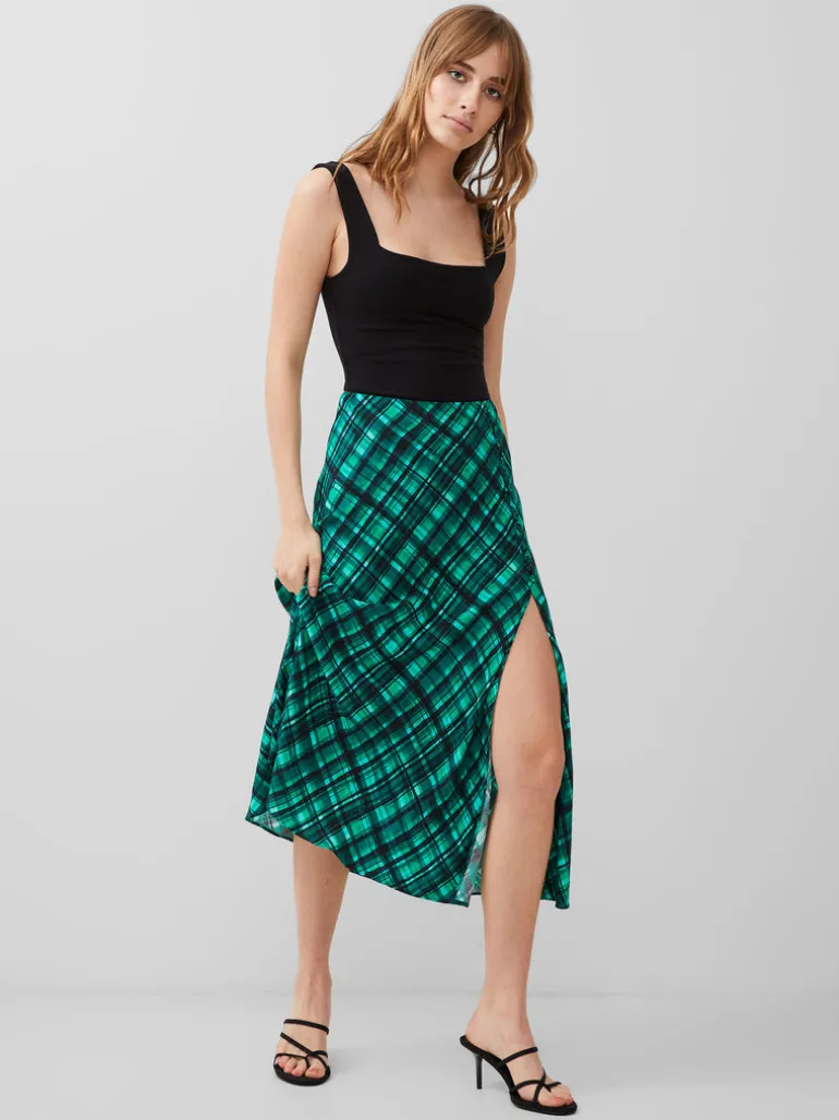 Dani Eco Check Delphine Midi Skirt<FRENCH CONNECTION Online
