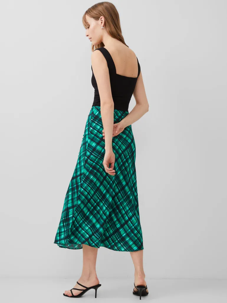 Dani Eco Check Delphine Midi Skirt<FRENCH CONNECTION Online