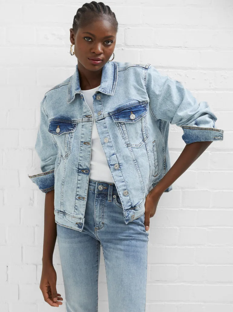 Denim Stretch Trucker Jacket<FRENCH CONNECTION Best Sale