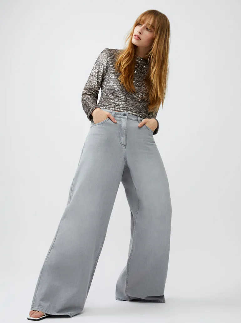 Denver Denim Relaxed Wide Leg Jeans<FRENCH CONNECTION Cheap