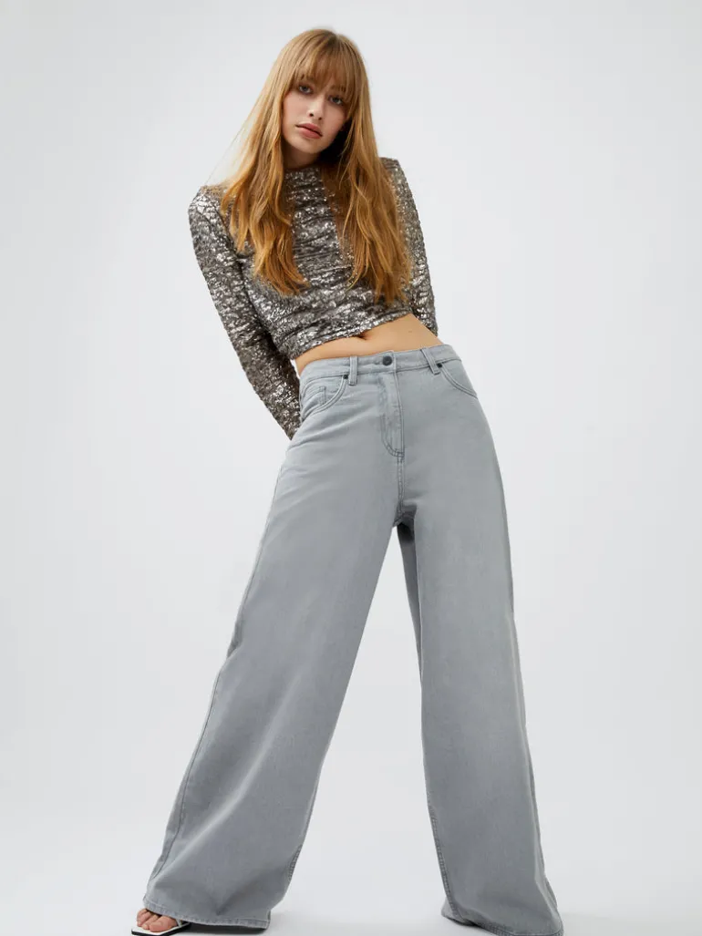 Denver Denim Relaxed Wide Leg Jeans<FRENCH CONNECTION Cheap