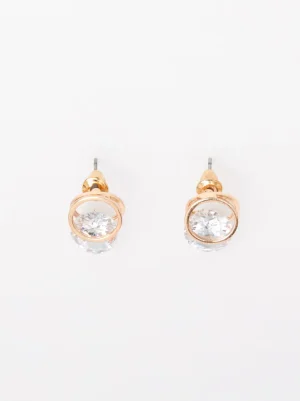 Diamante Huggie Stud Earrings<FRENCH CONNECTION Hot