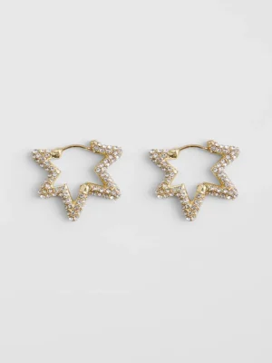 Diamante Star Hoop Earrings<FRENCH CONNECTION Sale
