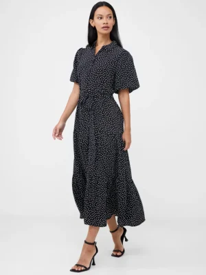 Dotty Puff Sleeve Shirt Dress<FRENCH CONNECTION Store