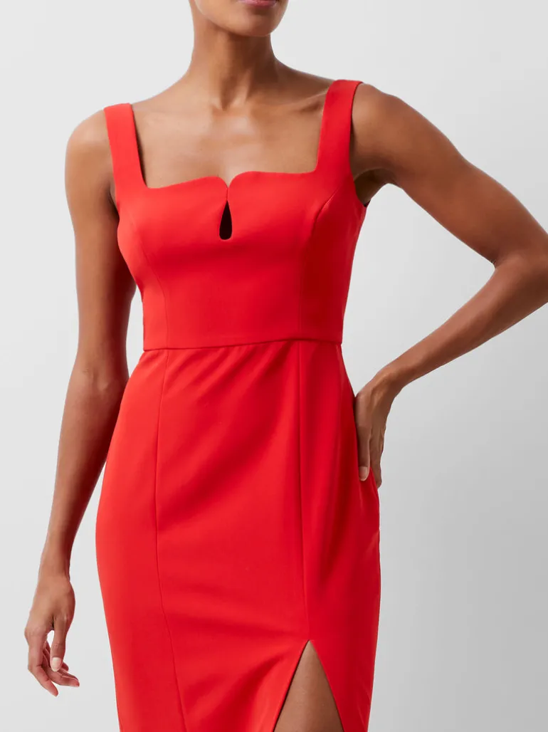 Echo Crepe Keyhole Midi Dress<FRENCH CONNECTION Clearance
