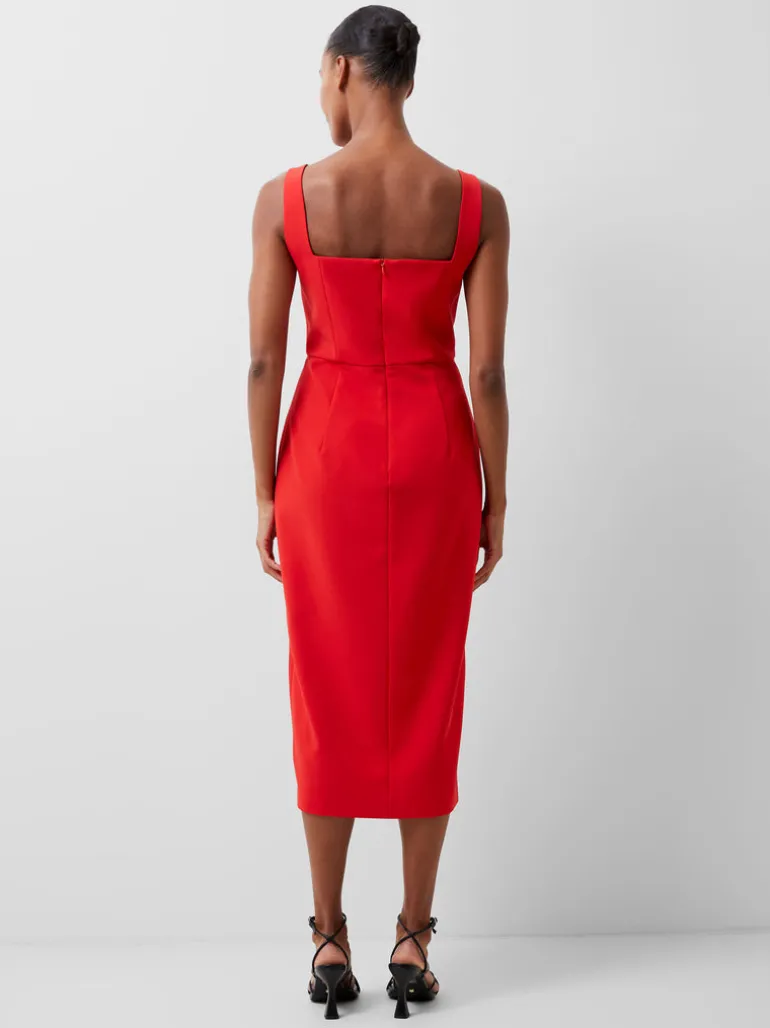 Echo Crepe Keyhole Midi Dress<FRENCH CONNECTION Clearance