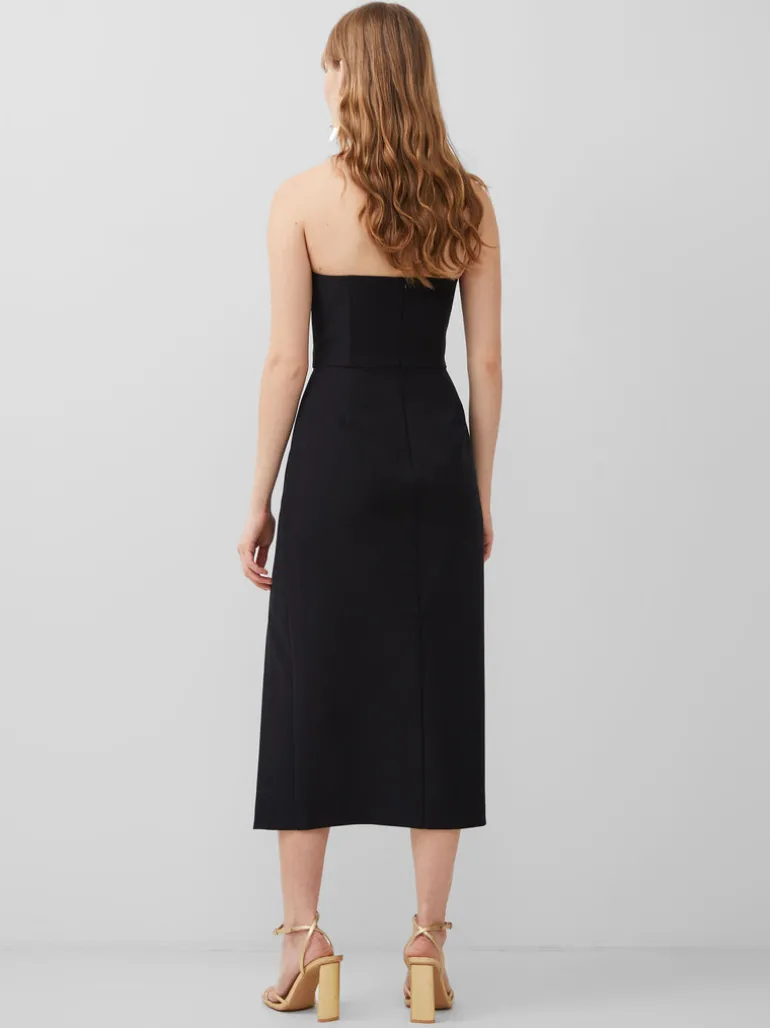 Echo Organza Mix Frill Strapless Midi Dress<FRENCH CONNECTION Cheap