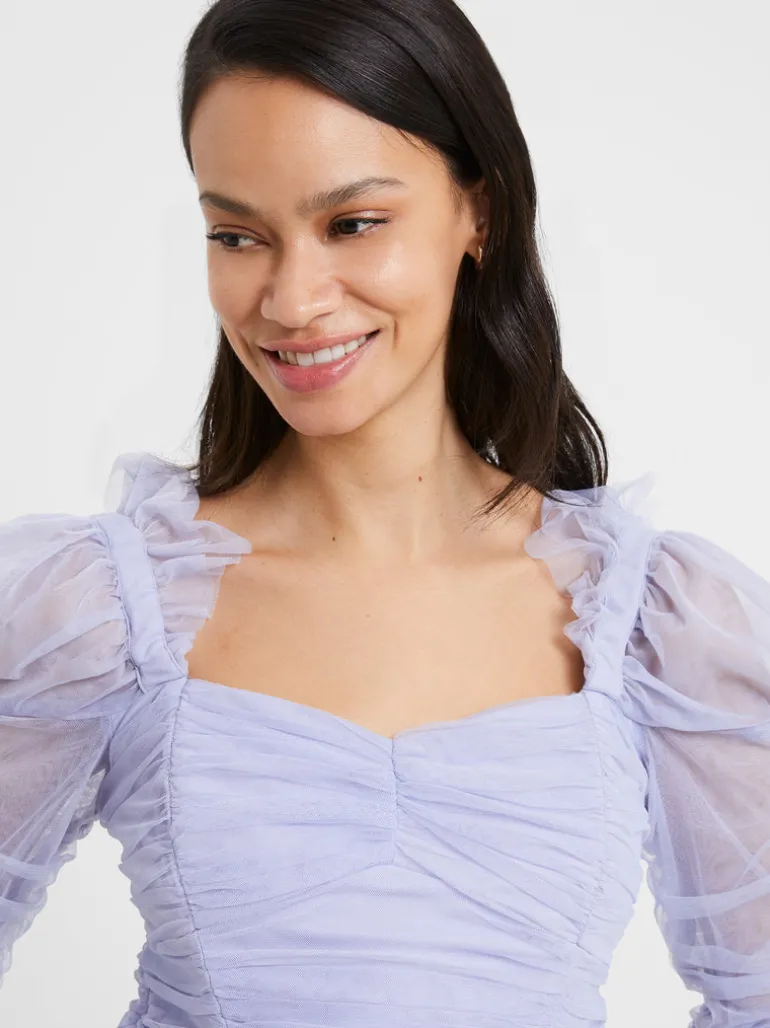 Edrea Tulle Cropped Top<FRENCH CONNECTION Cheap