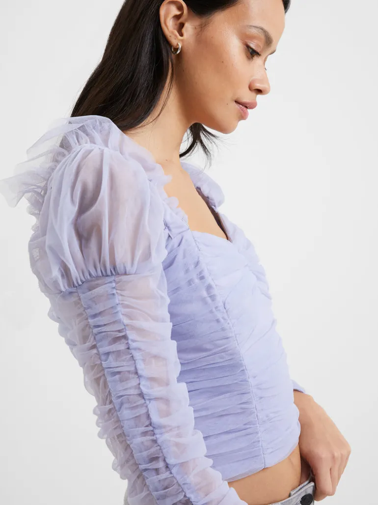 Edrea Tulle Cropped Top<FRENCH CONNECTION Cheap