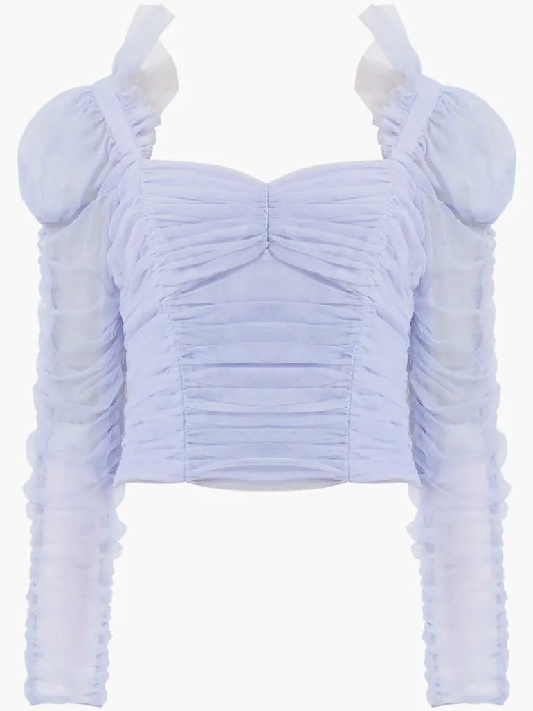 Edrea Tulle Cropped Top<FRENCH CONNECTION Cheap