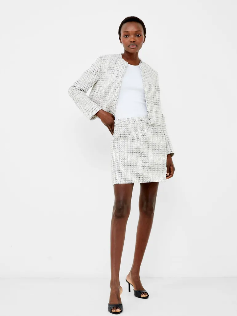 Effie Boucle Collarless Blazer<FRENCH CONNECTION New