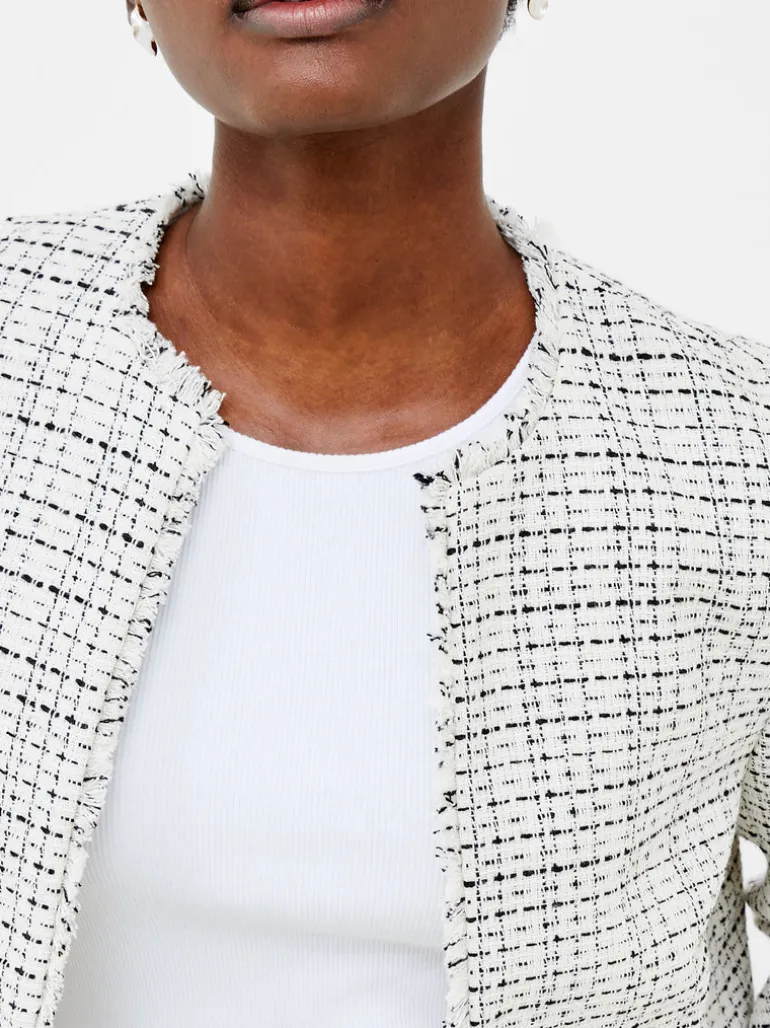 Effie Boucle Collarless Blazer<FRENCH CONNECTION New