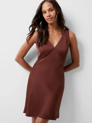 Ennis Eco Satin Slip Mini Dress<FRENCH CONNECTION Flash Sale