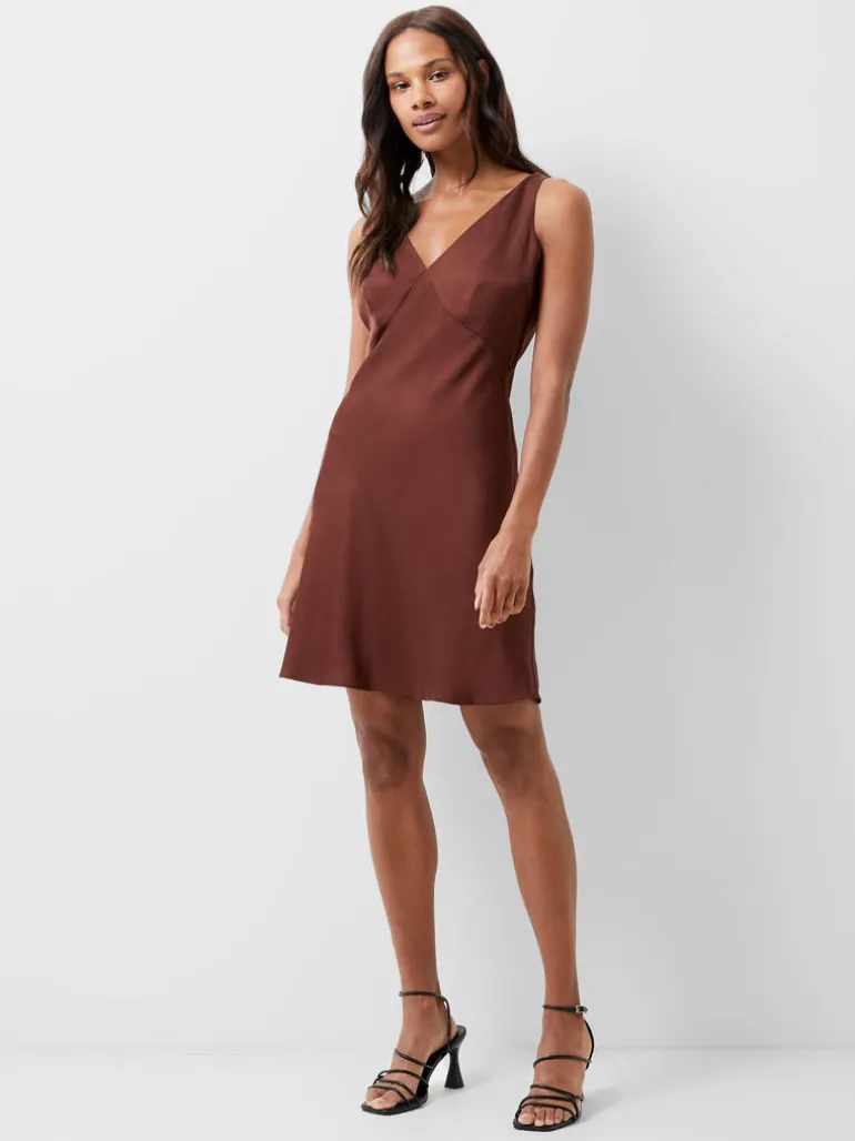 Ennis Eco Satin Slip Mini Dress<FRENCH CONNECTION Flash Sale