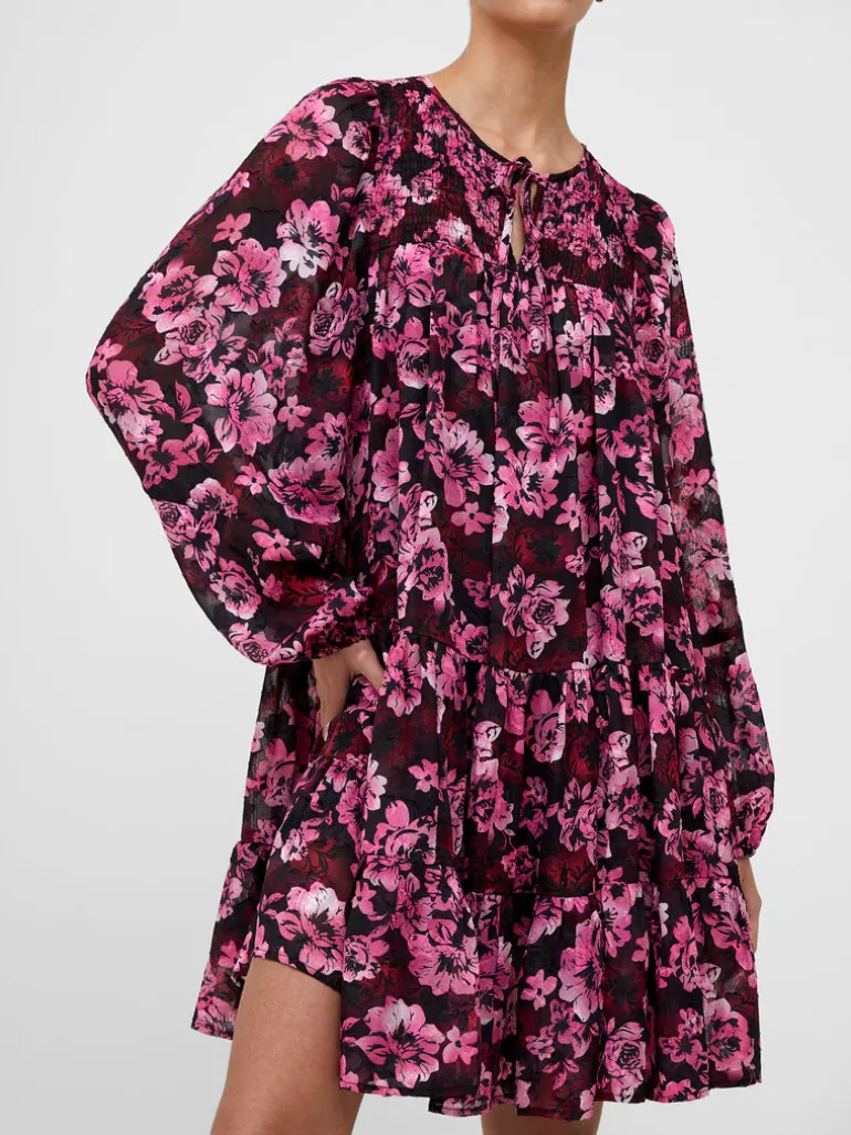 Floral Smock Mini Dress<FRENCH CONNECTION Clearance